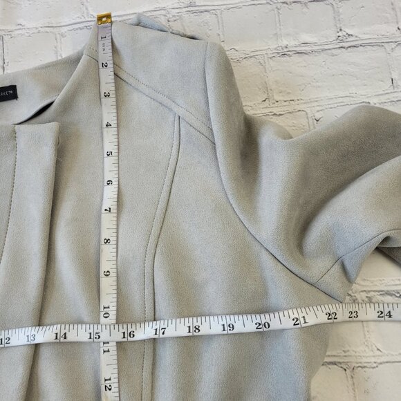 White House Black Market Ultra Suede Moto Jacket in Mercury gray size XL - Picture 3 of 15